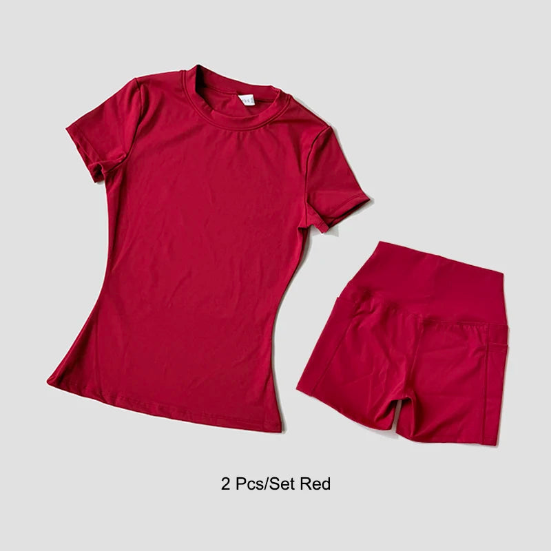 Women's Sports fitness Set Seamless Knitted