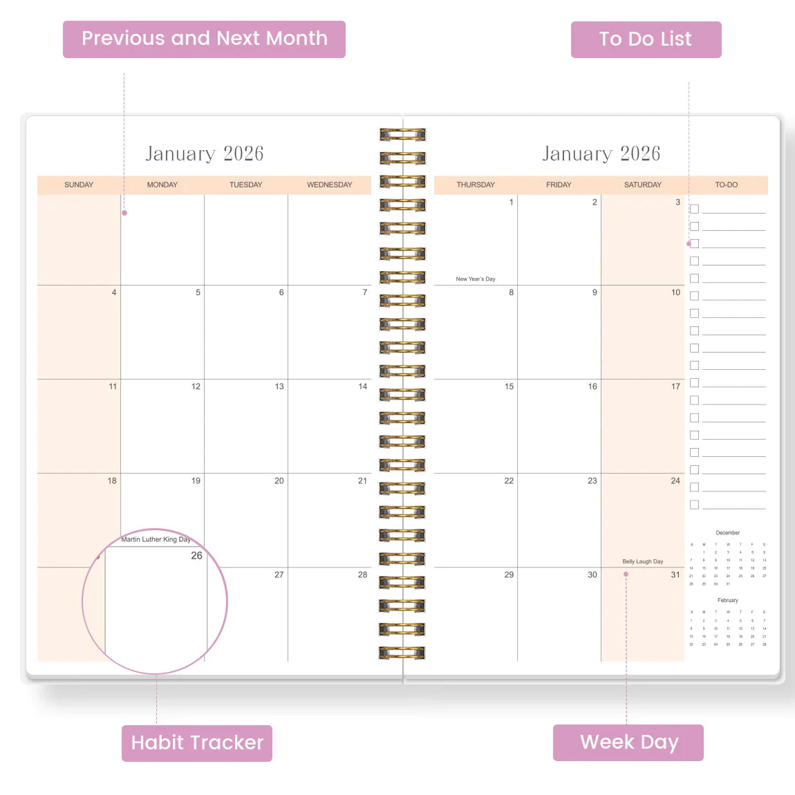 Chic Floral Planner 2026