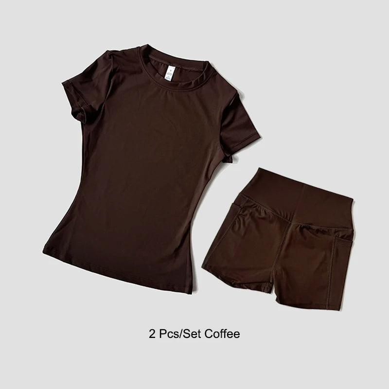 Women's Sports fitness Set Seamless Knitted
