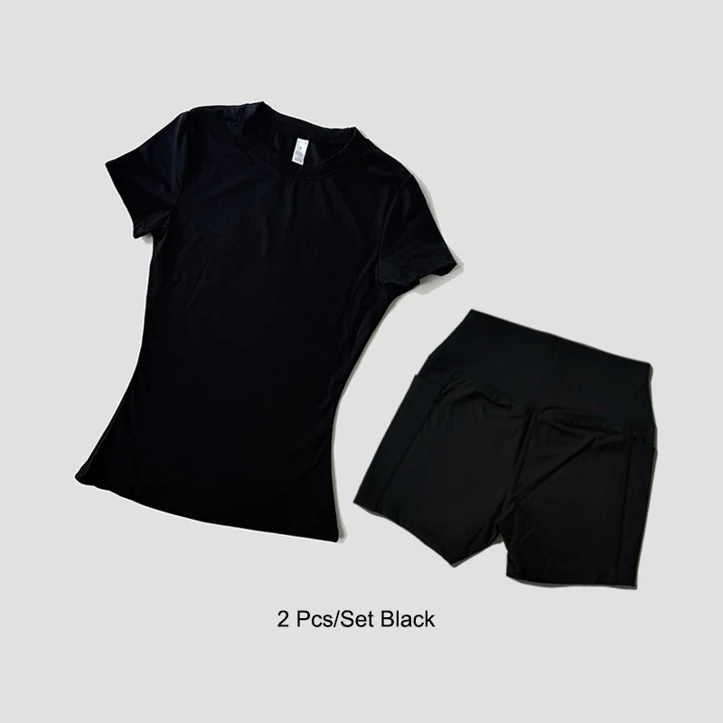 Women's Sports fitness Set Seamless Knitted