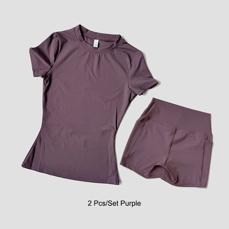 Women's Sports fitness Set Seamless Knitted