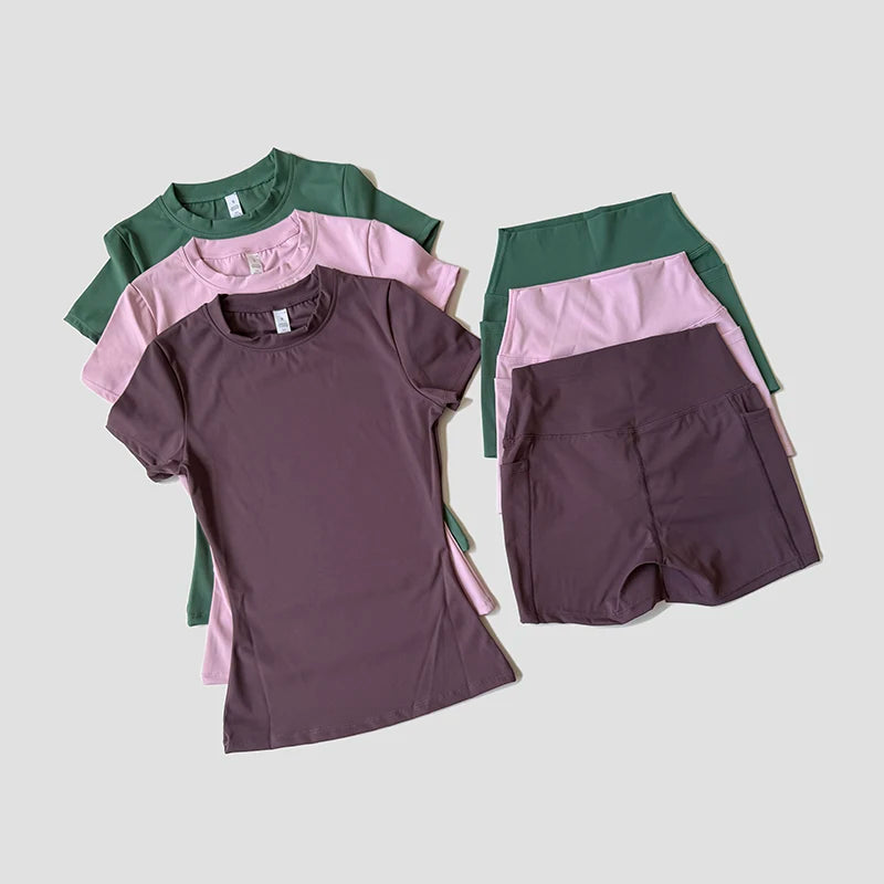 Women's Sports fitness Set Seamless Knitted