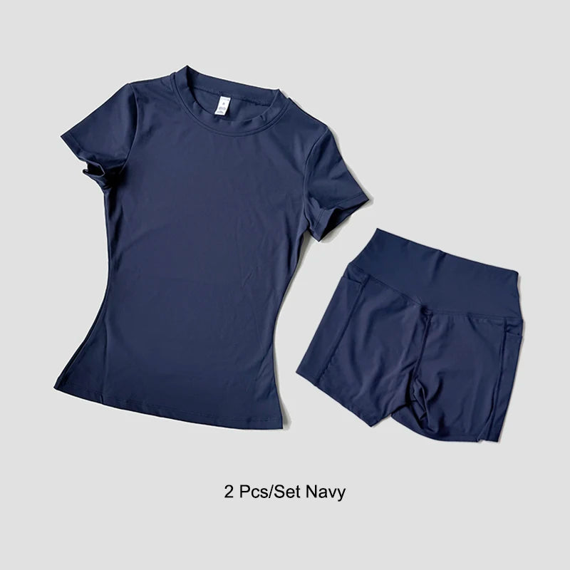 Women's Sports fitness Set Seamless Knitted