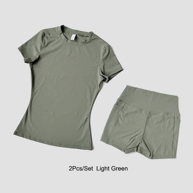 Women's Sports fitness Set Seamless Knitted