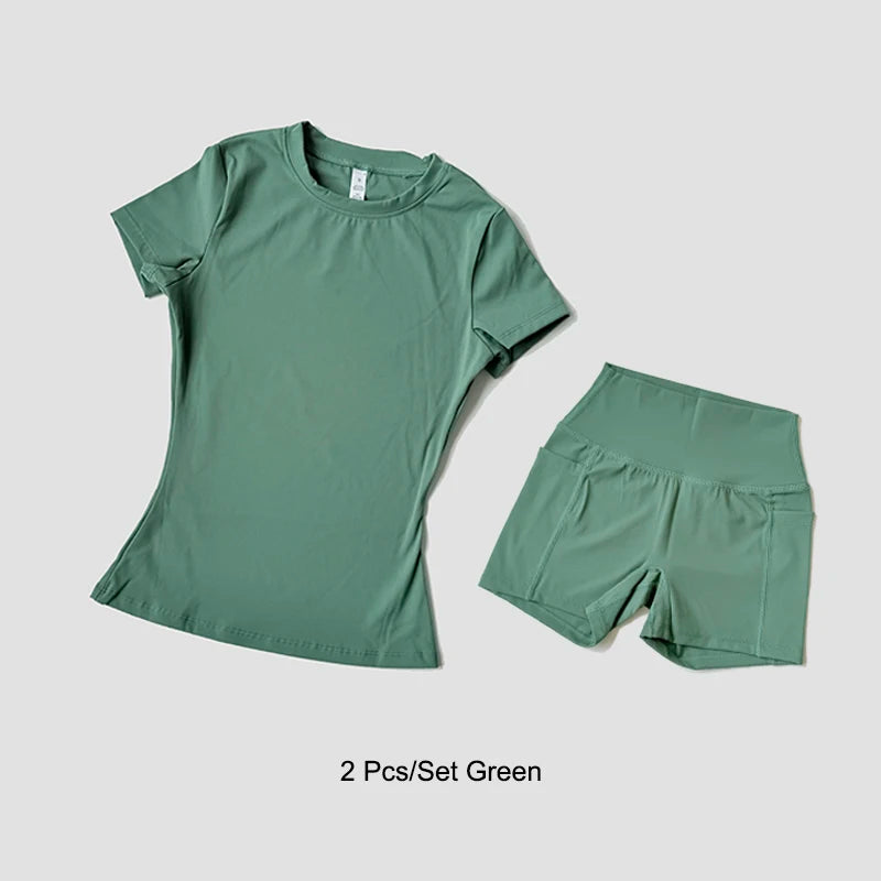Women's Sports fitness Set Seamless Knitted